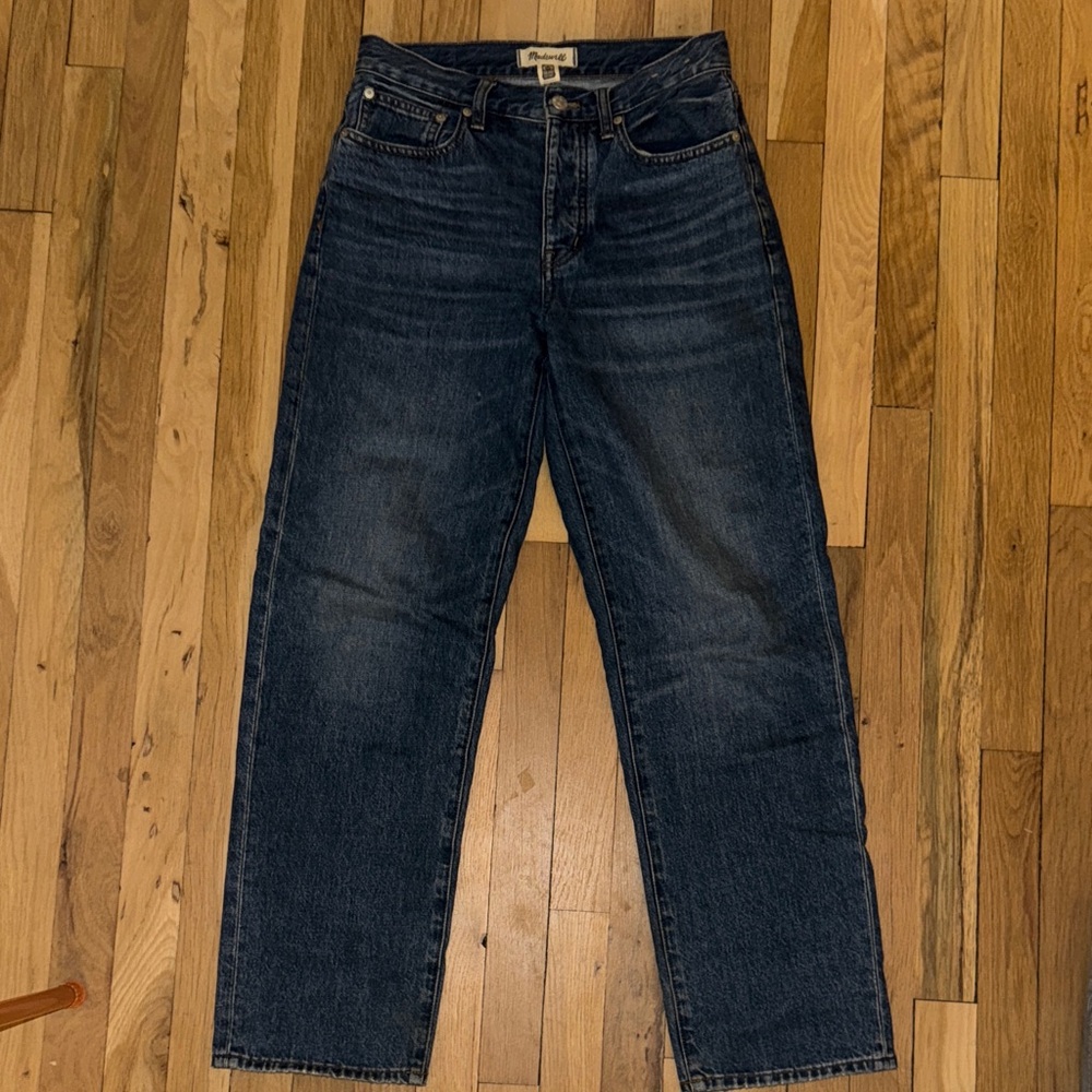 Madewell Dark Blue Straight Leg Jeans